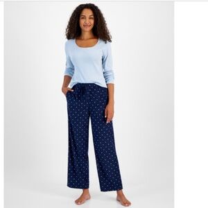 Charter Club Women's Printed Fleece Pajama Pants